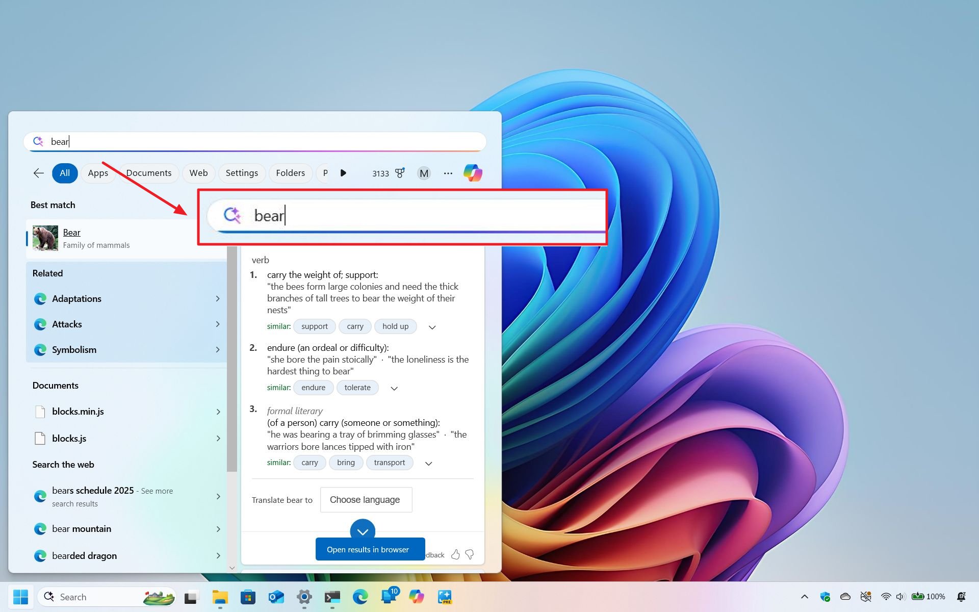 Windows 11 Semantic Indexing
