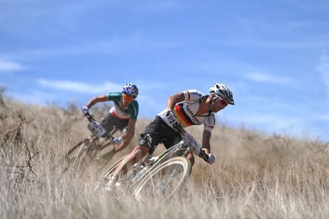 Manuel Fumic and Marco Aurelio of Cannondale