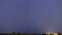 Geminid Meteor in the night sky of Penang Island