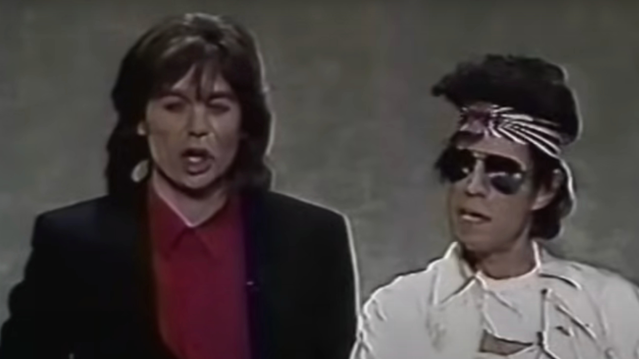 Mike Myers as Mick Jagger and Mick Jagger as Keith Richards on SNL