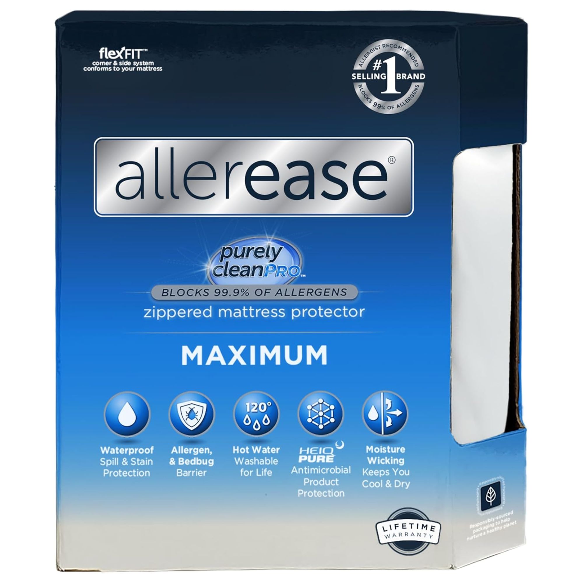 allerease maximum zippered mattress protector