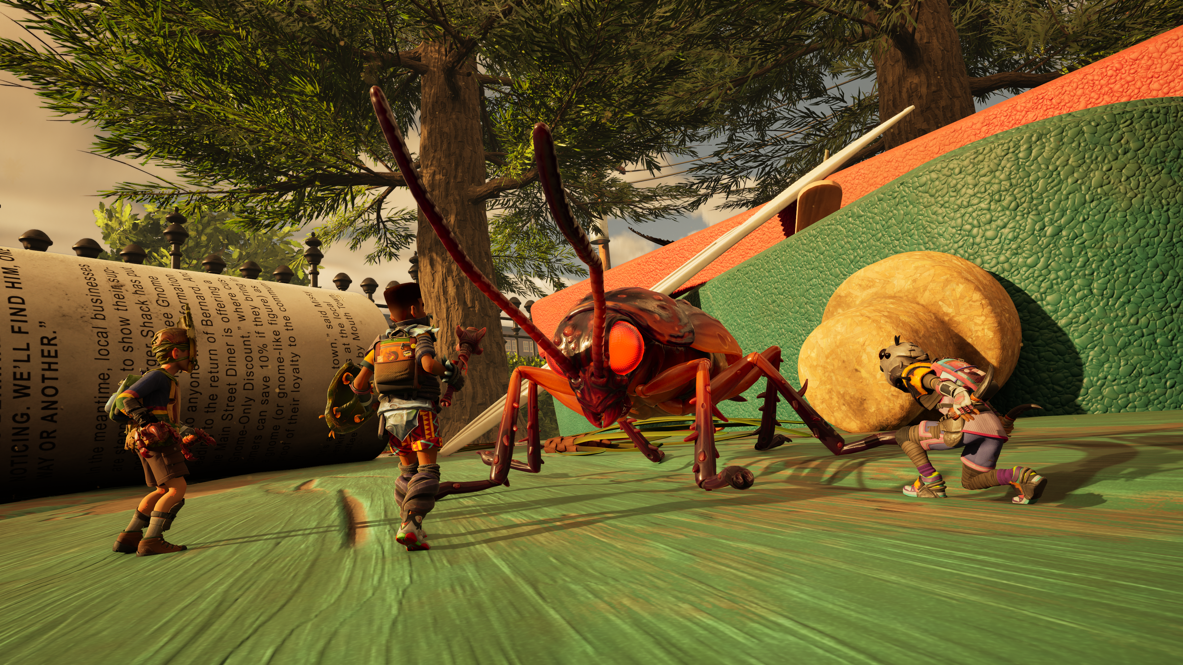 A cockroach fight in Grounded 2