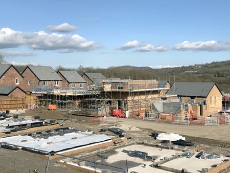 New homes being built on a brownfield site in South Wales