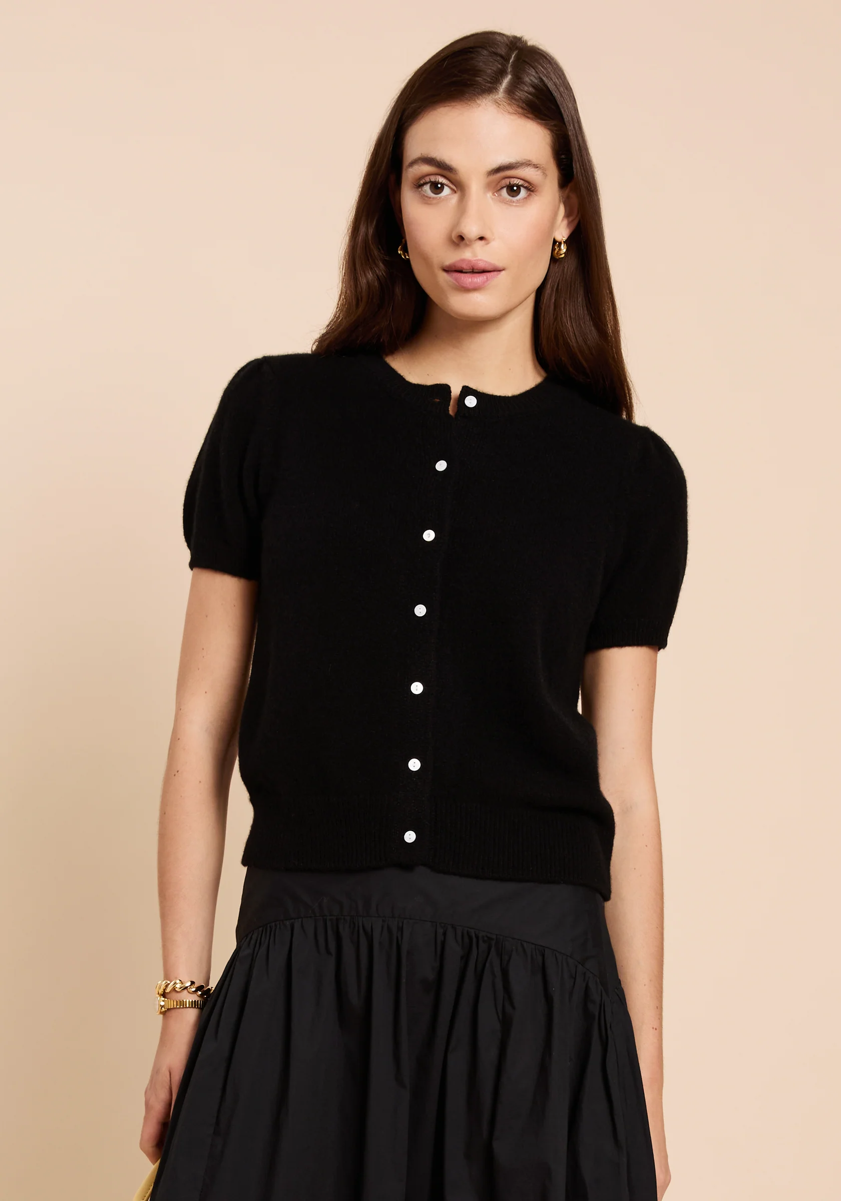 Kourt, Edie Cashmere Cardigan in Black, Member Price is $89