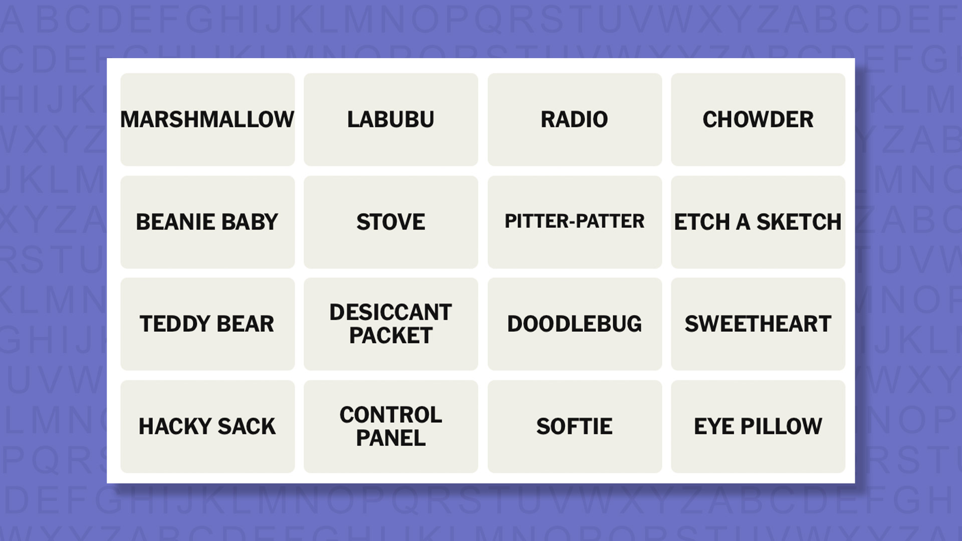 NYT Connections hints for game 1058 on a purple background