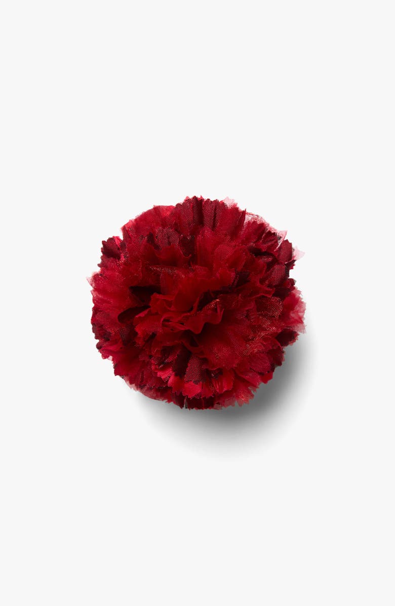 The Red Carnation Floral Brooch