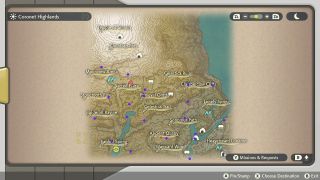 Pokemon Legends Arcues Wisp Map Coronet Highlands