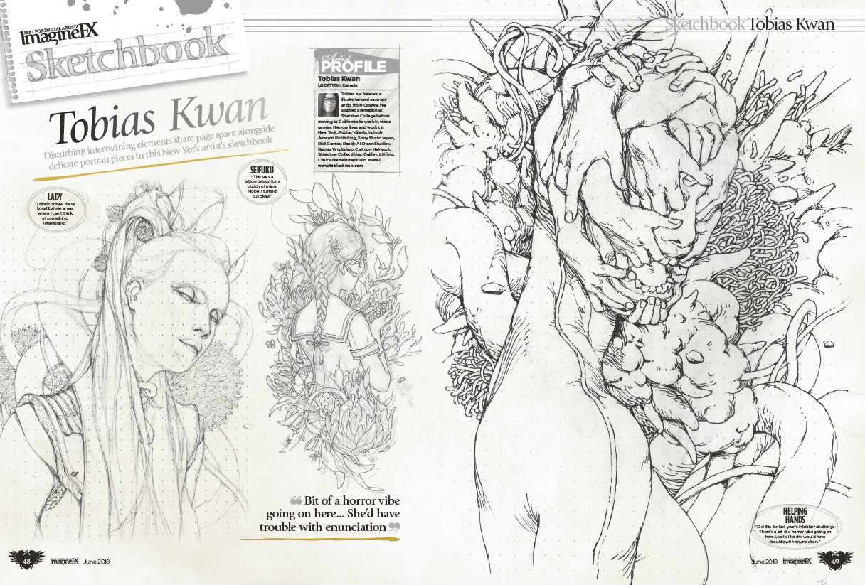 Sketchbook feature spread
