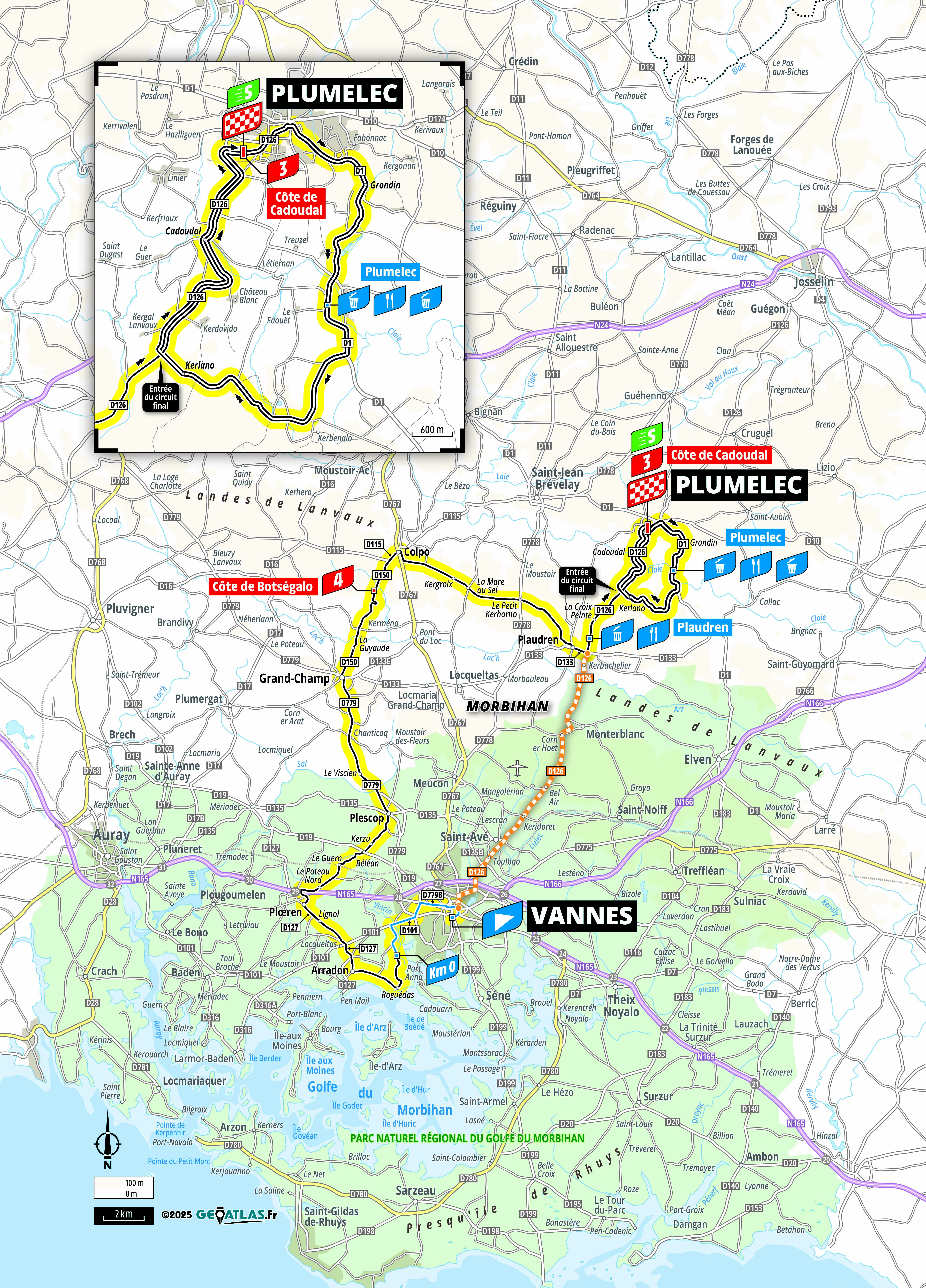 Tour de France Femmes stage 1 map