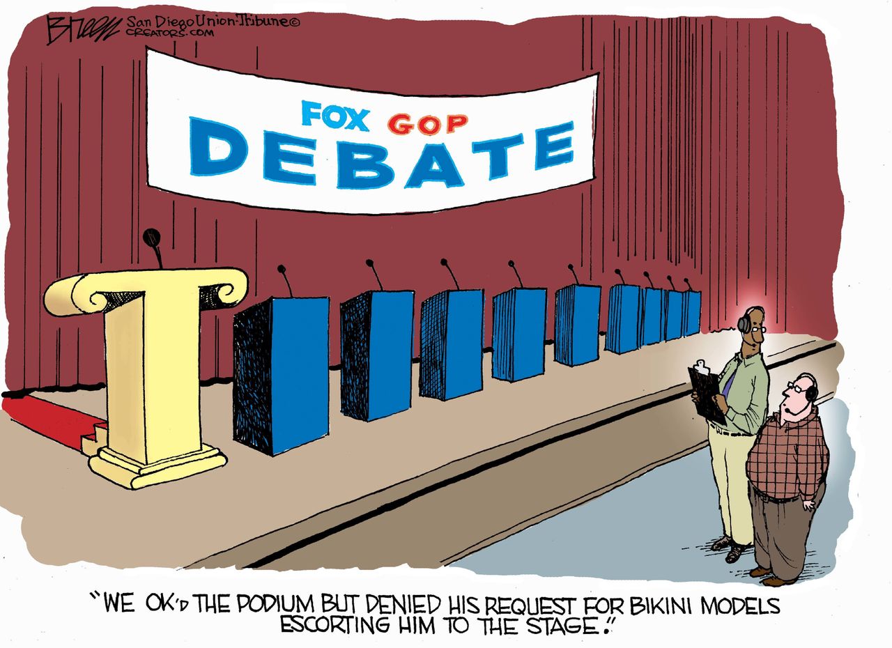 Political cartoon U.S. GOP Trump Debate