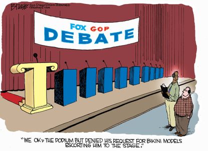 Political cartoon U.S. GOP Trump Debate