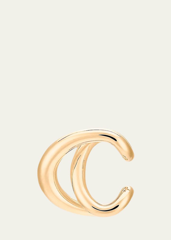 Initial Ear Cuff Vermeil