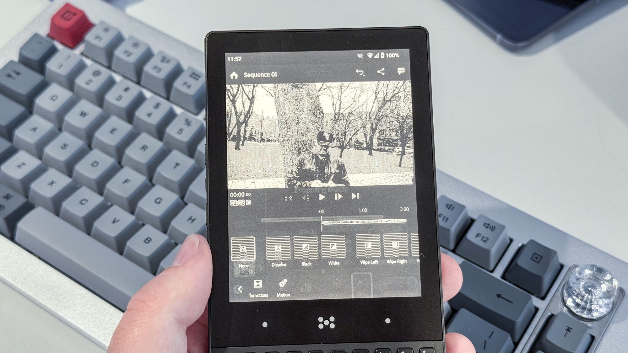 Minimal Phone using Adobe Premiere Rush