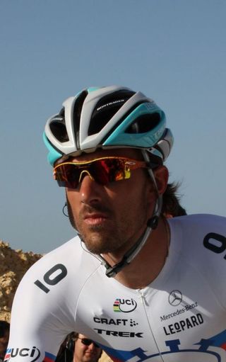 Fabian Cancellara (Leopard Trek) focuses for the start of the time trial