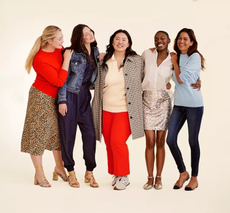 A group of people modelling Macy's clothing