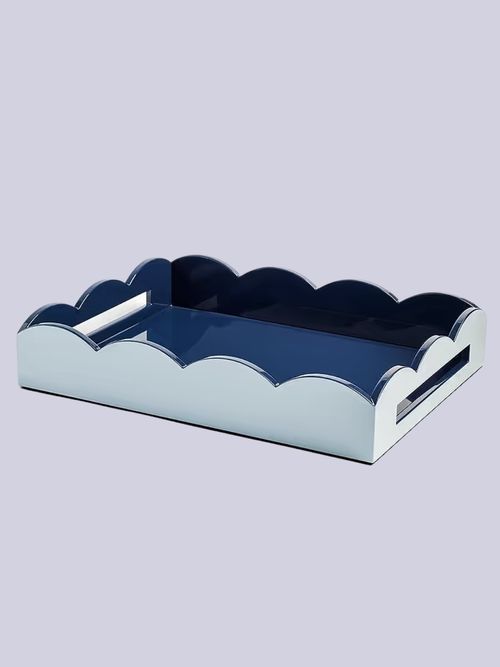 Lacquered Scallop Medium Two-Tone Tray