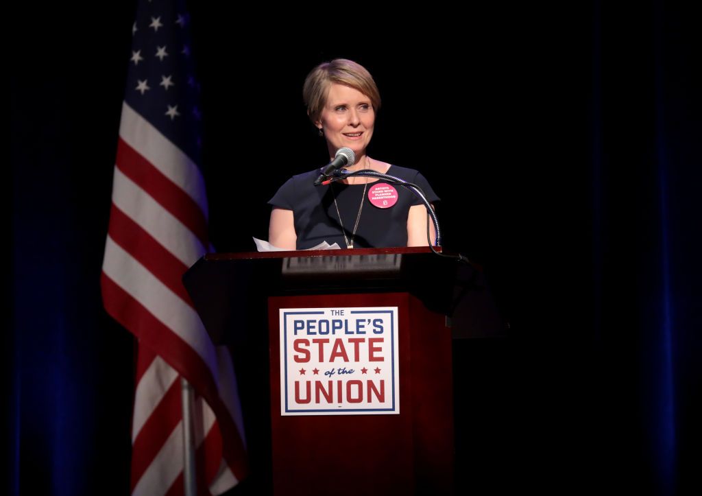 Cynthia Nixon at The People&amp;#039;s State of the Union in New York City.