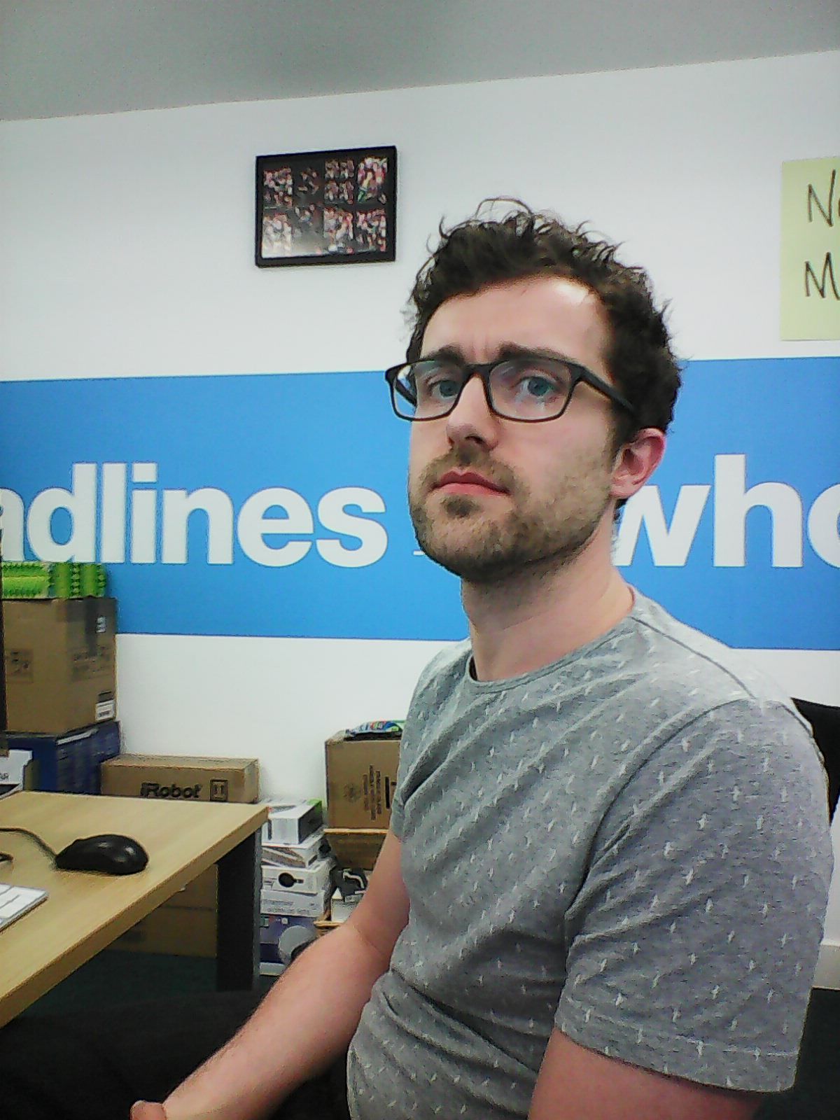 Here's a lovely picture of TechRadar writer Andrew London, but it's not particularly sharp and you can tell it's shot on a 2MP camera.