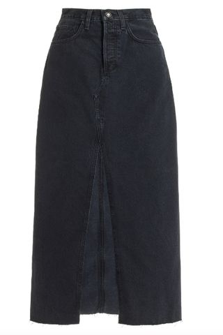 The Misha Slit Denim Midi Skirt