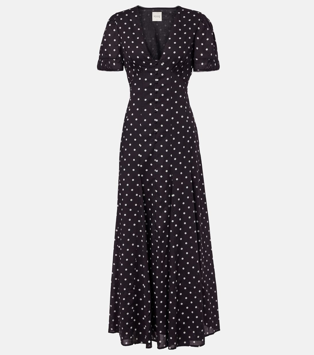 Paloma Polka-Dot Maxi Dress
