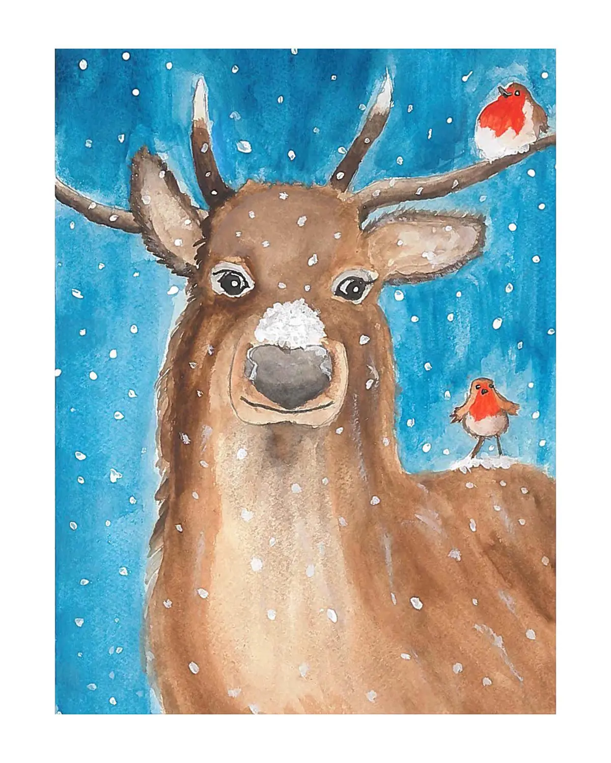 A reindeer painted by Prince George