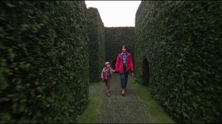 Danny and Wendy in the hedge maze