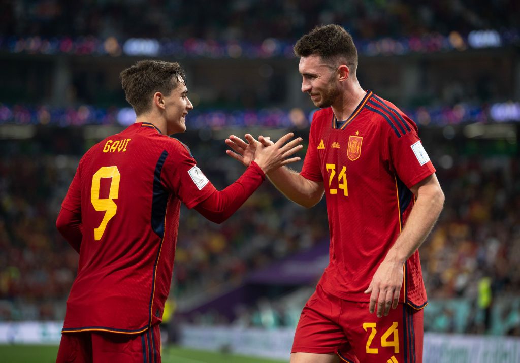 Spain celebrate against Costa Rica