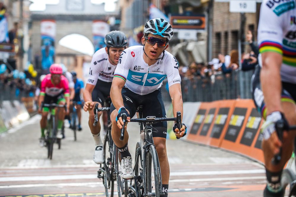 Michal Kwiatkowski rides into the race lead at Tirreno-Adriatico