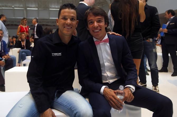 Julian Arredondo and Rigoberto Uran at the 2015 Giro d'Italia route presentation