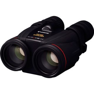 Canon 10x42L IS WP binoculars product image on a white background.