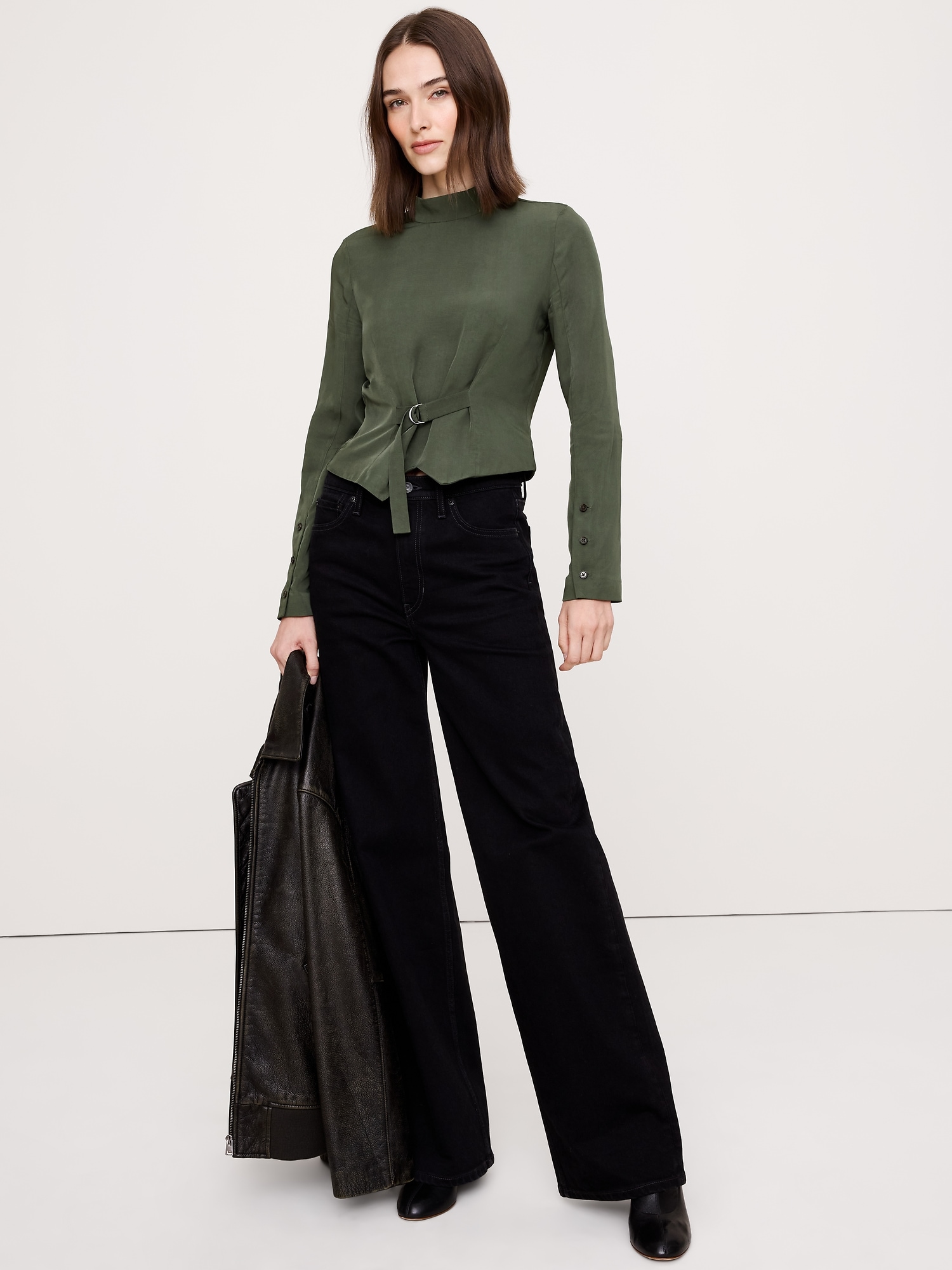 Drapey Mock-Neck Top