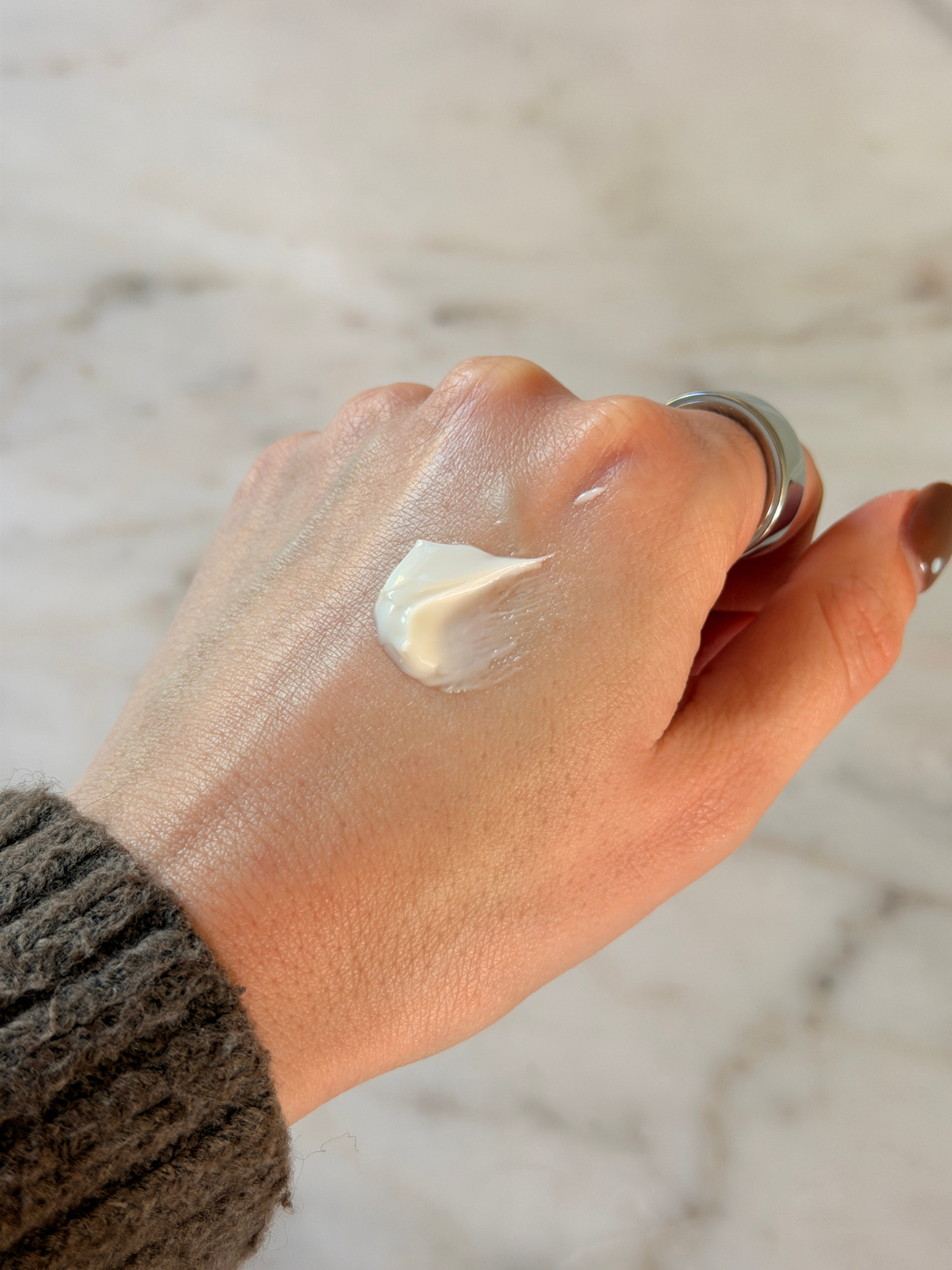 A swatch of the Dr. Barbara Sturm Super Anti-Aging Eye Cream