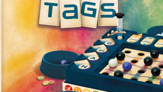 Tags board with marbles