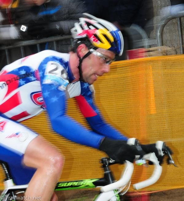 Tim Johnson (USA) with one lap to go