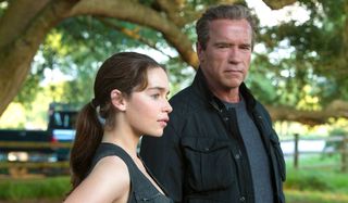 Terminator Genisys Pops and Sarah Connor visit the park