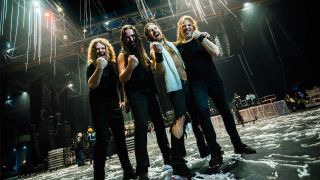 Airbourne standing in an empty arena