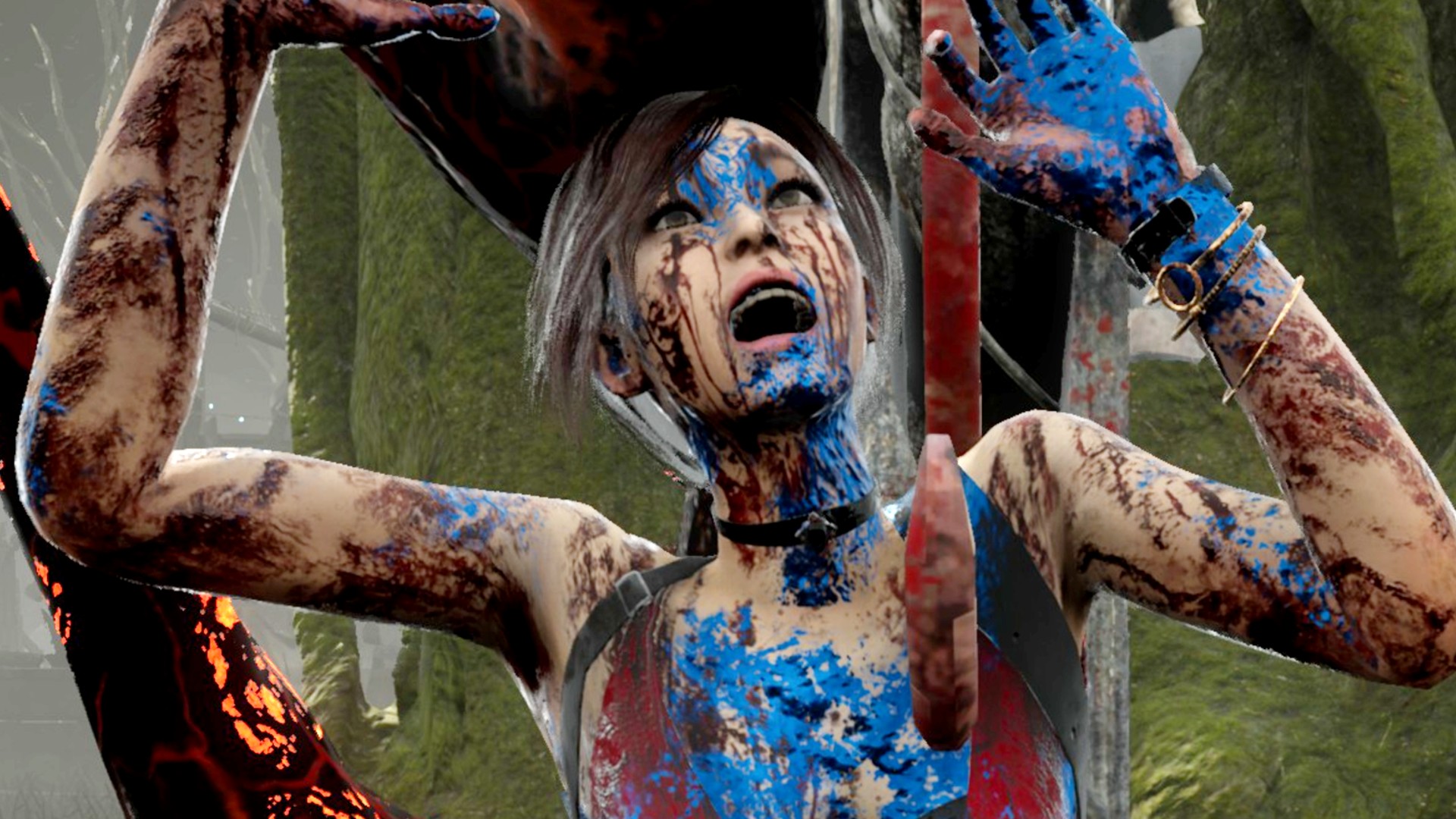 Ada Wong screams as she is sacrificed to The Entity in DBD.