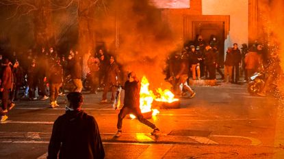 Protesters in Tehran