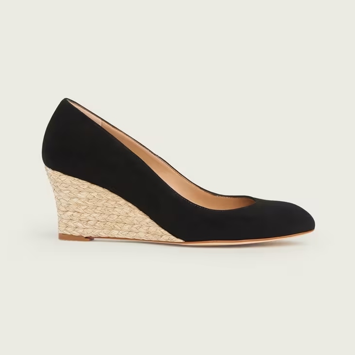 LK Bennett Black Suede Espadrille Shoes