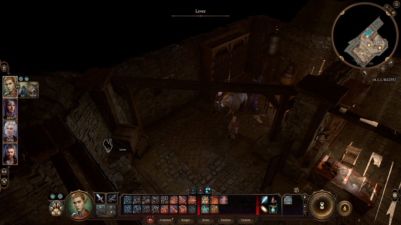 Baldur's Gate 3 cellar door - secret lever