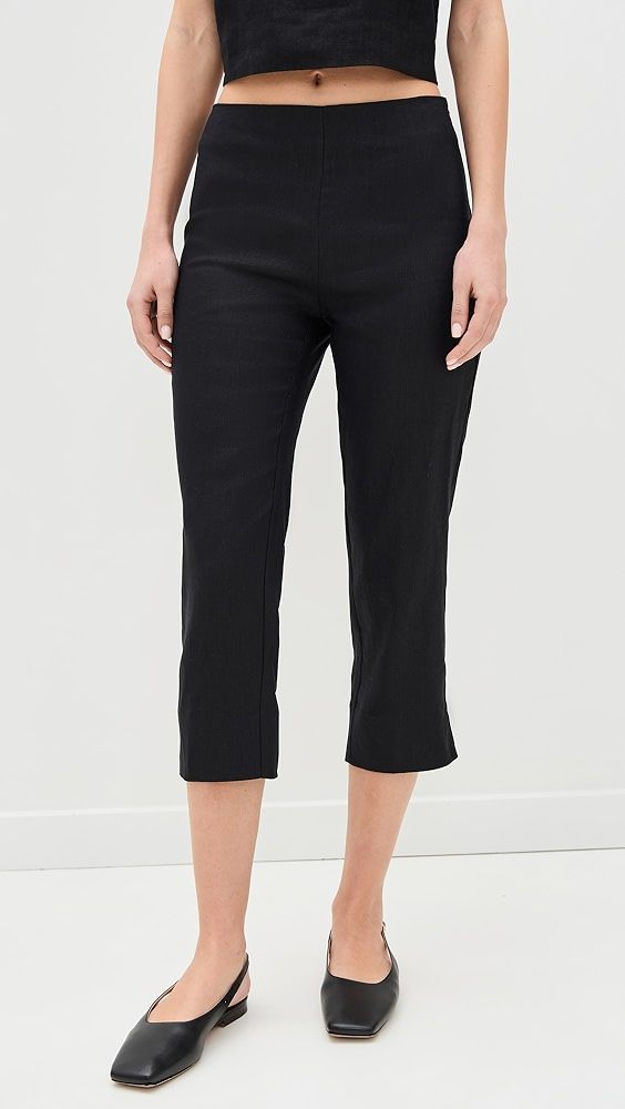 Reformation Petra Linen Pedal Pusher Pants