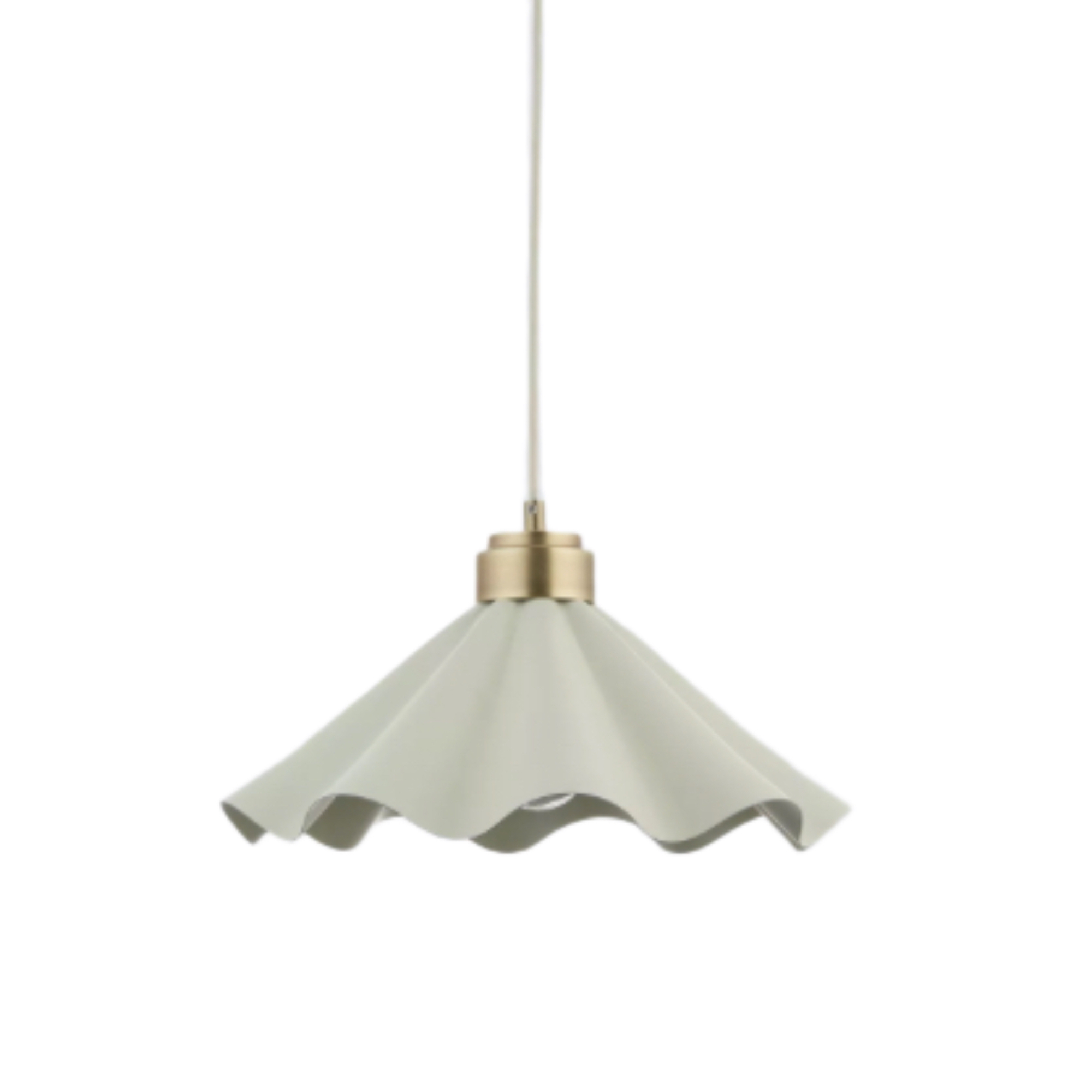 putty coloured scalloped pendant light