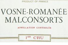 Vosne Roman&eacute;e Malconsorts wine label