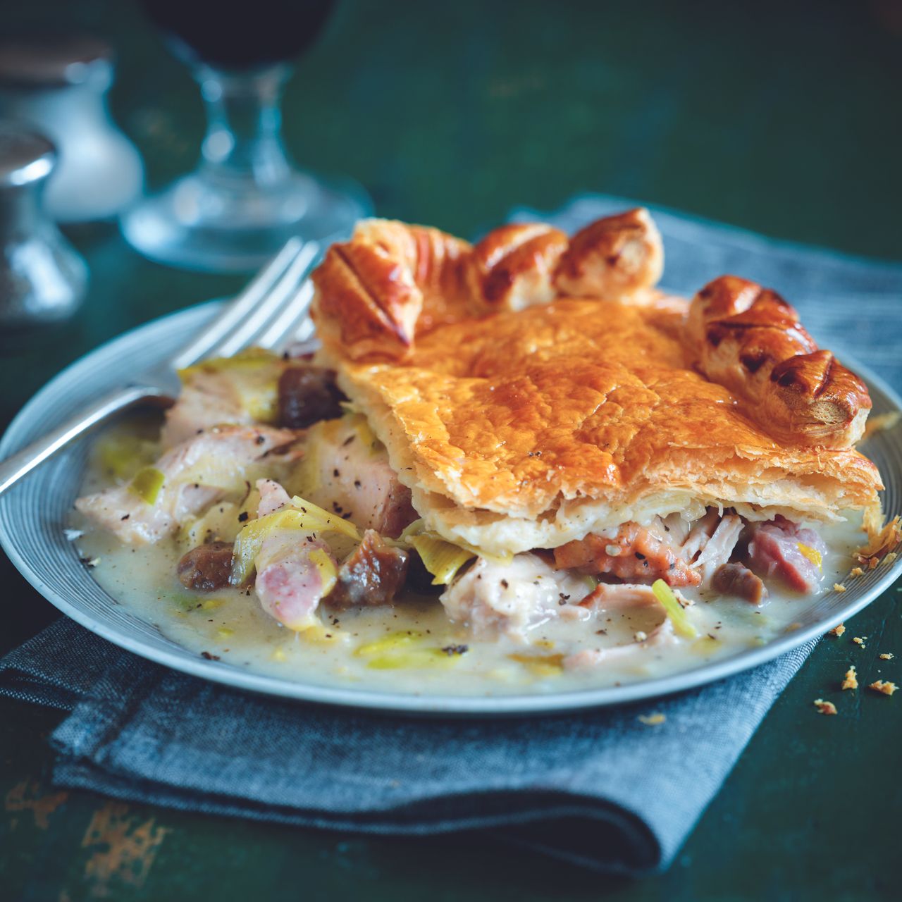 Chestnut pie with leeks-christmas left overs-woman and home