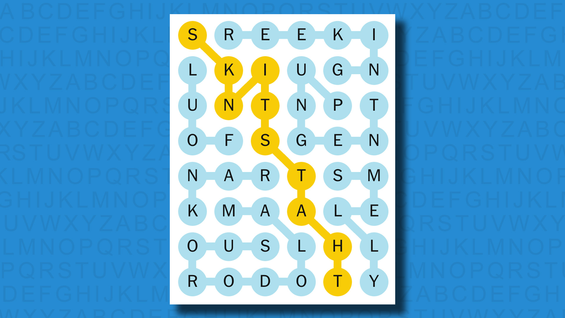 NYT Strands answers for game 476 on a blue background