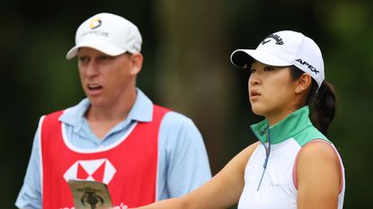 Drew Ernst with Andrea Lee at the 2023 HSBC Women's World Championship at Sentosa Golf Club 