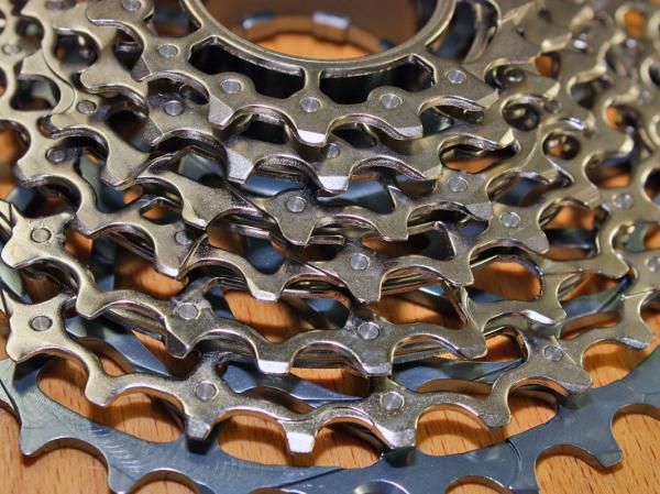Cog bending will be virtually impossible on the new XG-1080 cassette as each cog is supported around its entire circumference with steel pins.