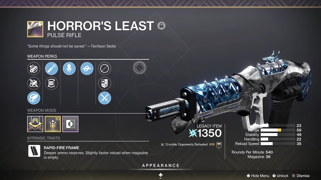 horror's least destiny 2 nightfall