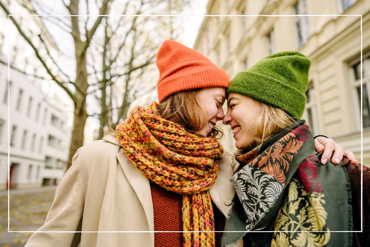 Couple touching noses