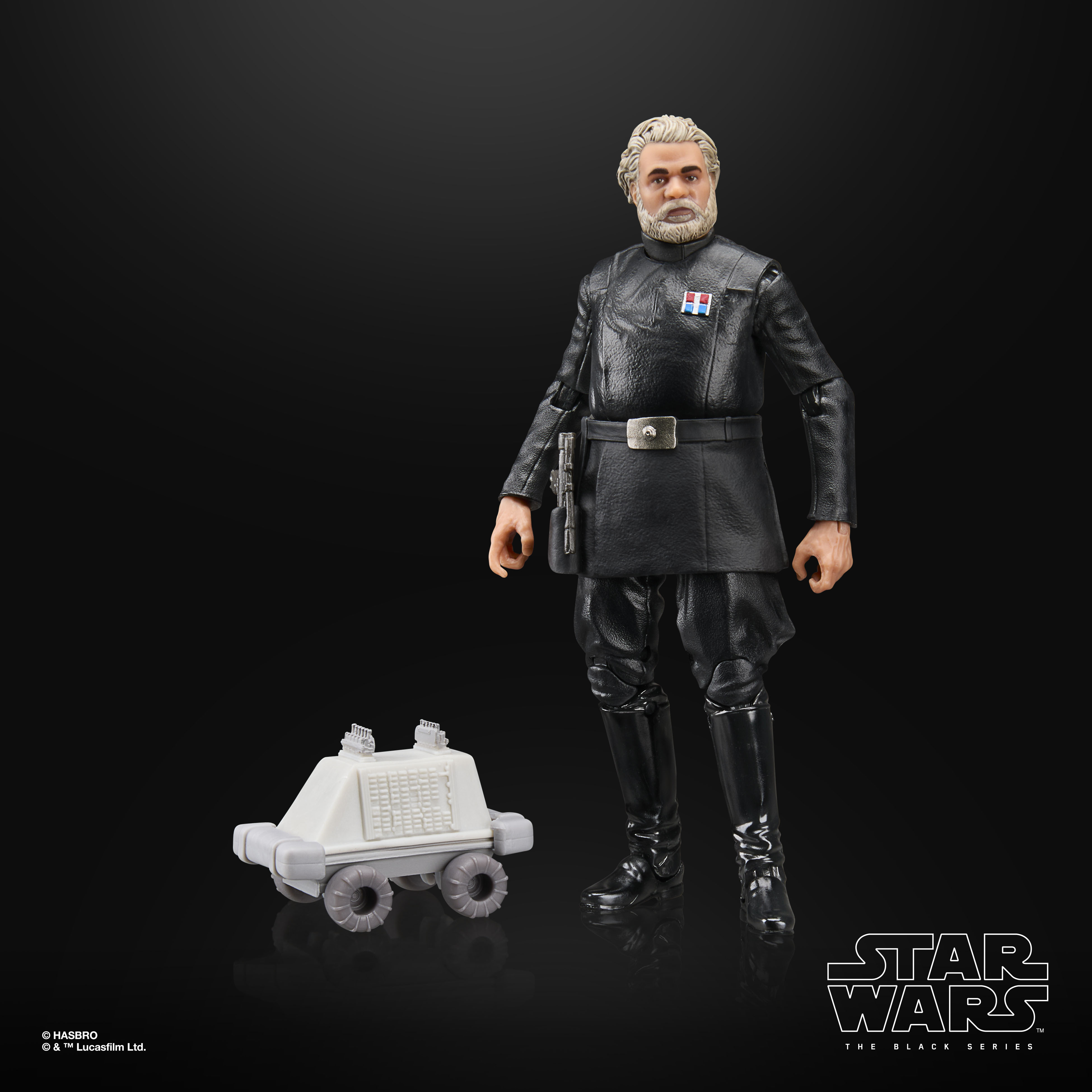 Star Wars action figure and accessory against a plain background